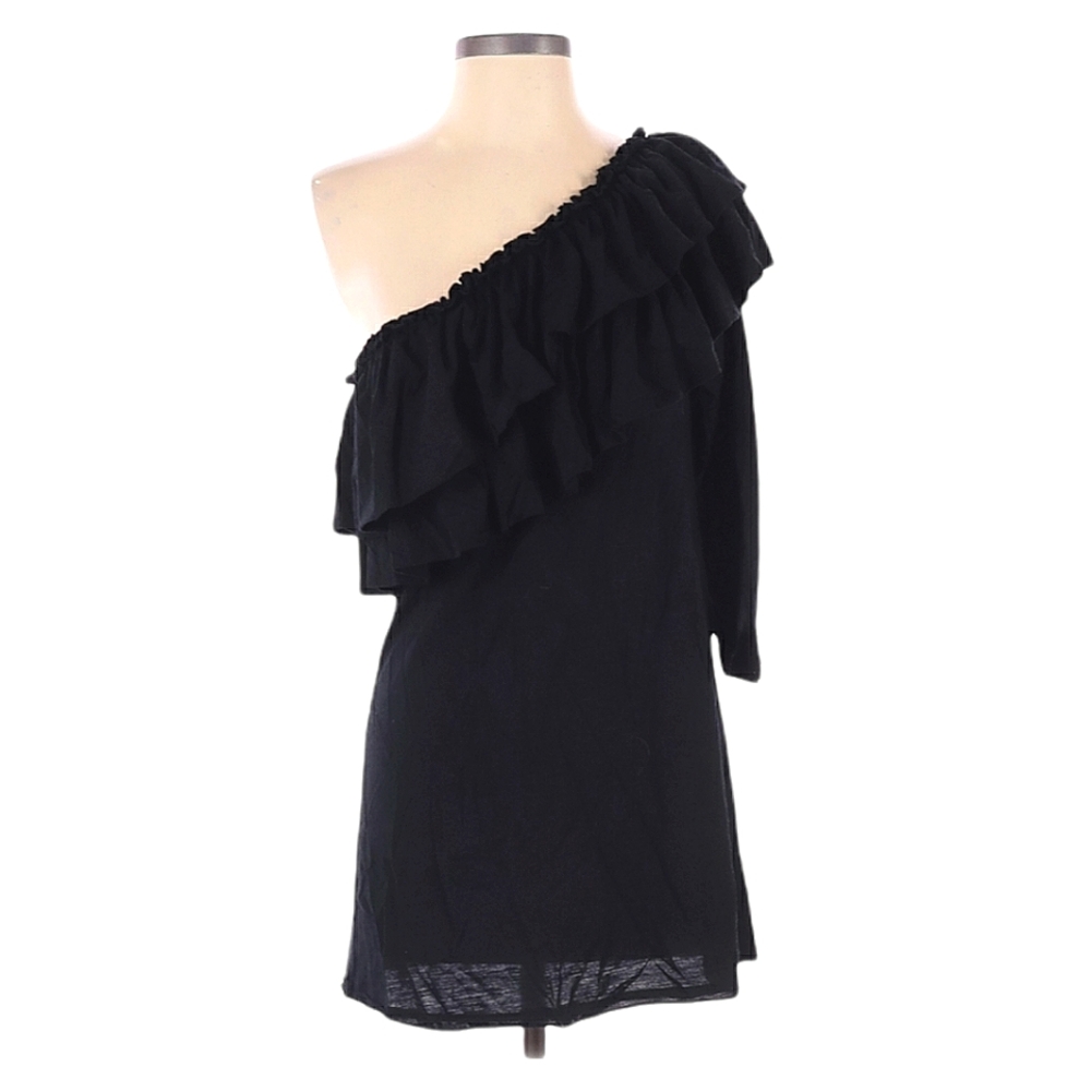 Susana Monaco Casual Mini Dress Size S One Shoulder Ruffle Accent Wool‎ Blend